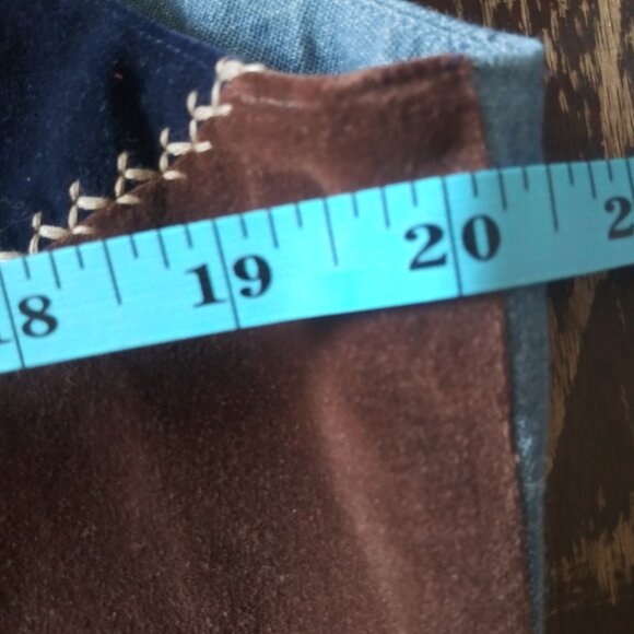 Vintage Red Ridge Outfitters Patchwork Quilted Denim Vest Women's Large - Picture 2 of 5